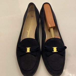 Salvatore Ferragamo navy suede flats size 7.5